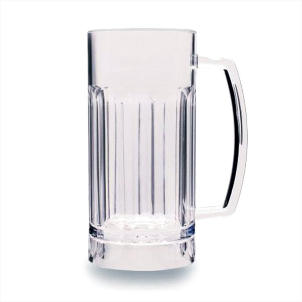 Turgla Rubikap Premium dia.3.25" h:6.75" 19 oz. Round Clear Polycarbonate Beer Mug (Set of 30) (R - PRMBER568CLR) - iFoodservice Online