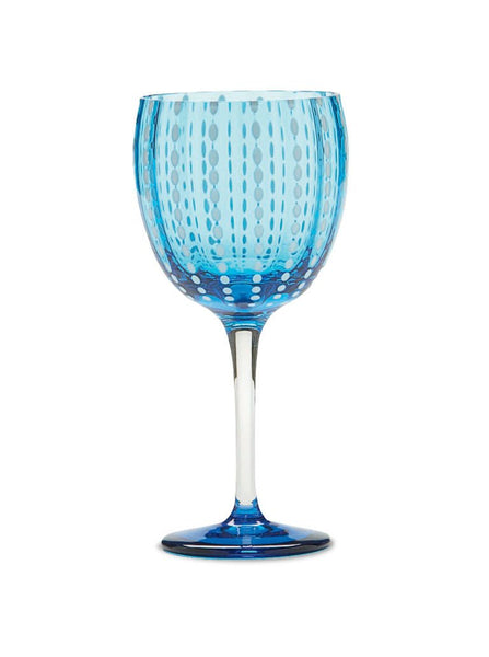 Zafferano Perle Wine Goblet (Set of 2) - Aquamarine - iFoodservice Online