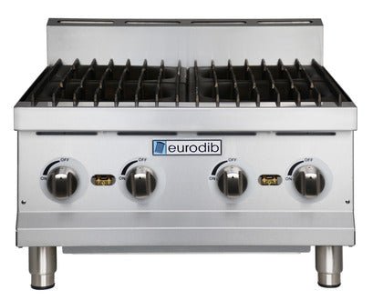 Eurodib 4 Open Burner Hot Plate 120,000 Btu Natural Gas T HP424 - iFoodservice Online