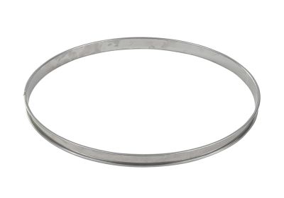 GOBEL St/st deep tart ring - Rolled edges - 4/10 thickness - Ø300 mm / h27 mm 834992 - iFoodservice Online