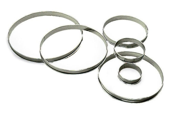 GOBEL St/st tart ring - Rolled edges - 4/10 thickness - Ø240 mm / h20 mm 824970 - iFoodservice Online