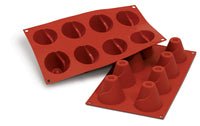 Louis Tellier Silikomart - Small Cone Savarin Red Mold Diam 1 3/8 '' X 1 1/8'' H (SF095) - iFoodservice Online