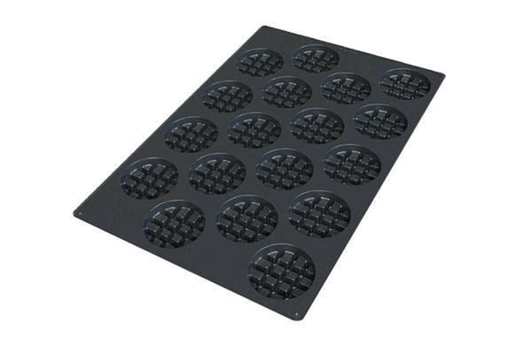 Louis Tellier Silikomart - Waffle Round (18) 60 X 40 Mold (SQ051) - iFoodservice Online