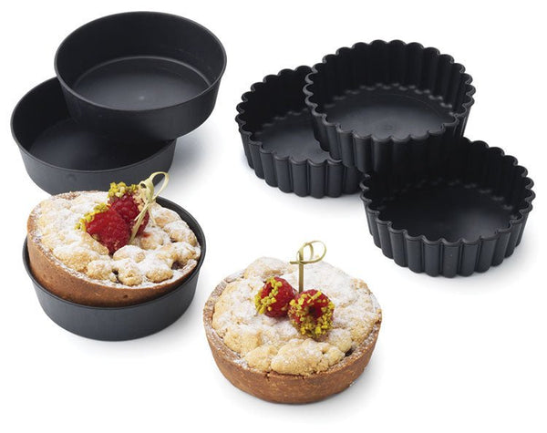 Matfer Bourgeat Exoglass Individual Deep Tartlet Mold 4" Pack of 12(345201) - iFoodservice Online