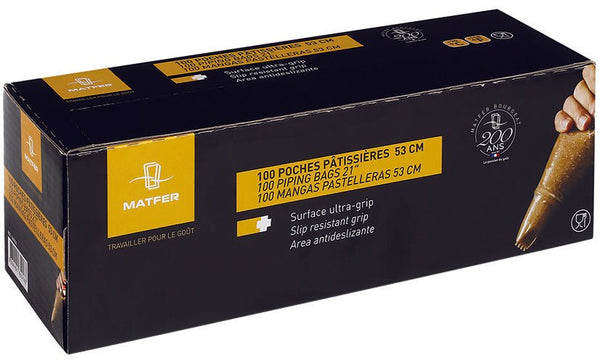Matfer Bourgeat Standard Disposable Pastry Bags, 18", Master Case (6 ROLLS) 165019 - Master case - iFoodservice Online