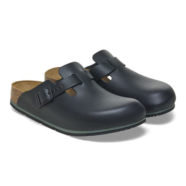 Birkenstock Shoes Boston Pro Leather in Black Regular Width, (1025 979)