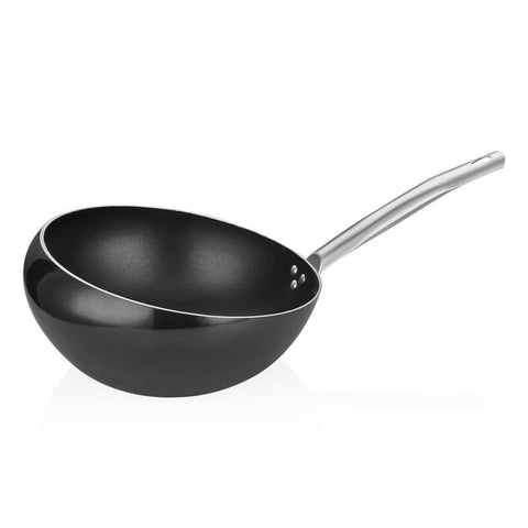 ABM Boomerang Round Wok Pan 28cm (A 189 28) - iFoodservice Online