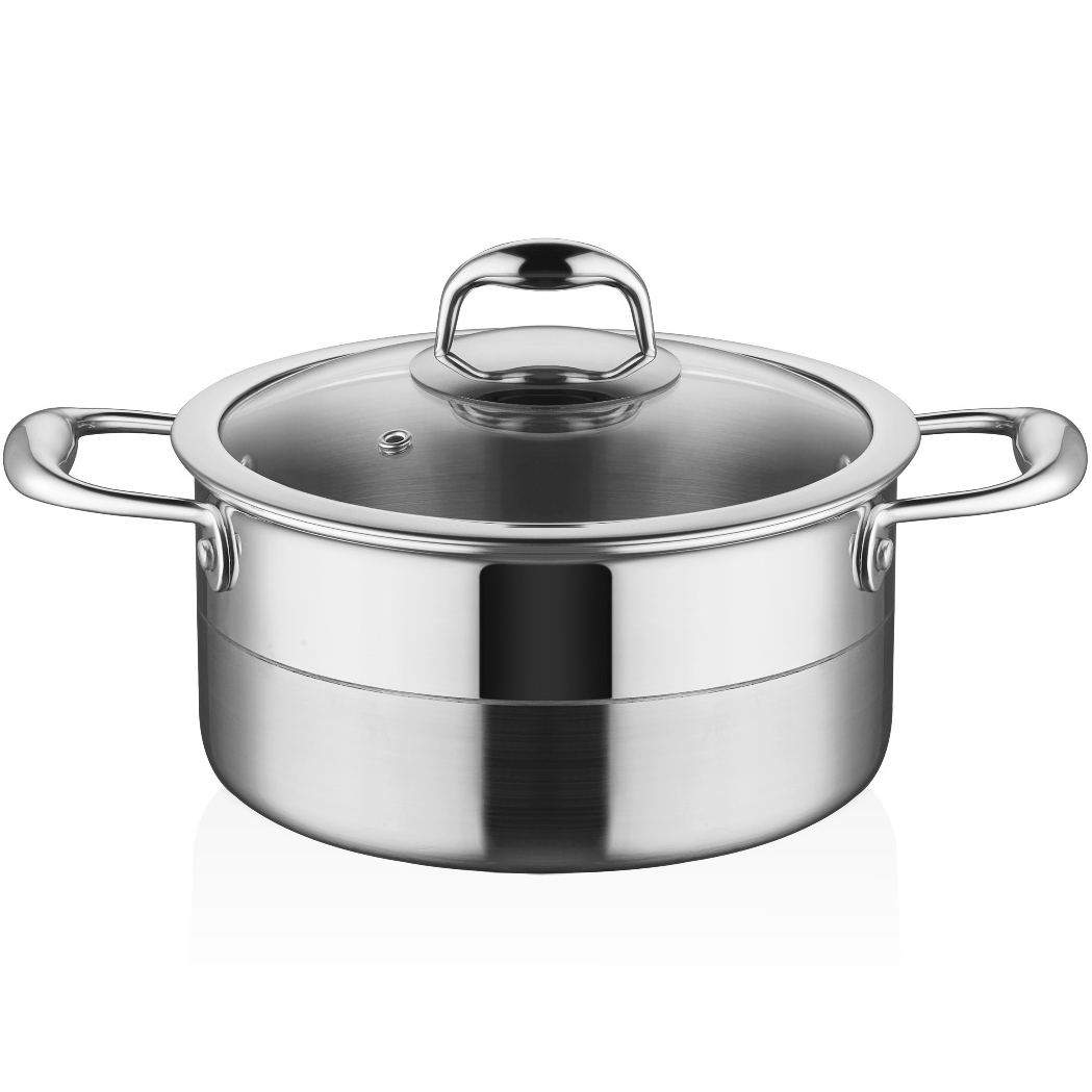 ABM Elite Multi Metal Deep Round Steel Casserole 22cm (A 105CD 22) - iFoodservice Online