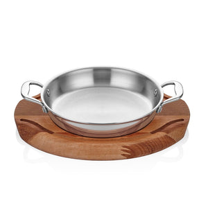 ABM Elite Multi Metal Steel Round Dish 22cm + Trivet (A 105YS 22A) - iFoodservice Online
