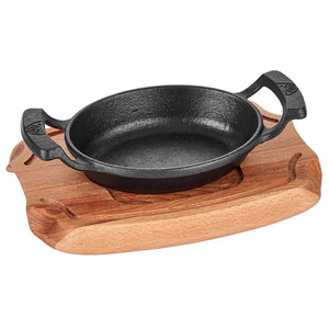 ABM Iron Cast Oval Dish 16X12cm + Trivet (A 120OS 16A) - iFoodservice Online