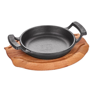 ABM Iron Cast Round A2 Dish 16cm + Trivet (A 120YS 16A) - iFoodservice Online