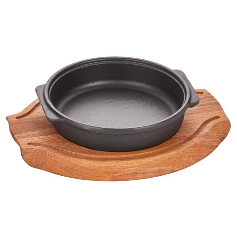 ABM Iron Cast Round Stew Pot 16cm + Trivet (A 120GV 16A) - iFoodservice Online