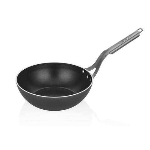ABM Lazzetti Induction Round Wok Pan 24cm (A 110WK 24) - iFoodservice Online