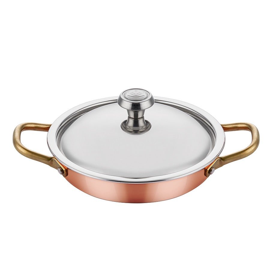 ABM Multi Metal Copper Induction Round Dish 16cm + Lid(A 103YS 16K) - iFoodservice Online
