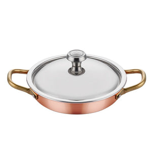 ABM Multi Metal Copper Induction Round Dish 20cm + Lid(A 103YS 20K) - iFoodservice Online