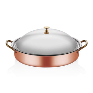 ABM Multi Metal Copper Oval Deep Dish 28x21x6CM (A 101OC 28K) - iFoodservice Online