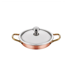 ABM Multi Metal Copper Round Dish 14cm + Lid(A 101YS 14K) - iFoodservice Online