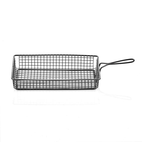 ABM Rectangle Serving Basket With Handle 13x26cm (A 041 02) - iFoodservice Online