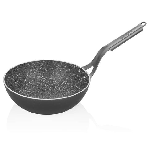 ABM Regal Granite Round Wok Pan 26cm (A 113WK 26) - iFoodservice Online
