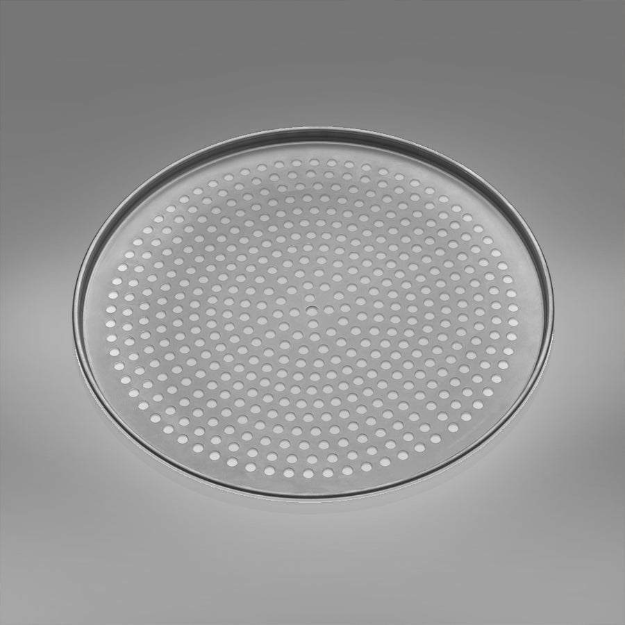 ABM Round Low Perforated Aluminum Pizza Pan 26cm (A 130AL 26) - iFoodservice Online