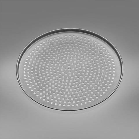 ABM Round Low Perforated Aluminum Pizza Pan 26cm (A 130AL 26) - iFoodservice Online