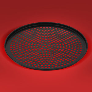 ABM Round Low Perforated Steel Pizza Pan 40cm (A 130 40) - iFoodservice Online