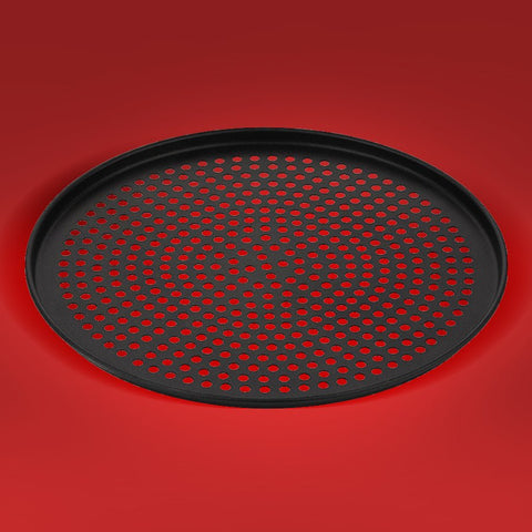 ABM Round Low Perforated Steel Pizza Pan 40cm (A 130 40) - iFoodservice Online