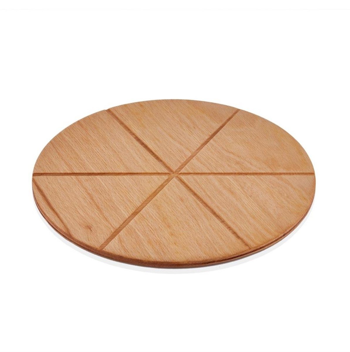ABM Round Pizza Serving Board 42cm With Slices (A 100K 42) - iFoodservice Online