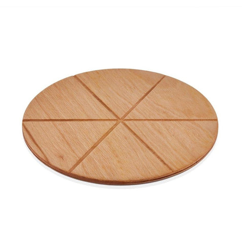 ABM Round Pizza Serving Board 42cm With Slices (A 100K 42) - iFoodservice Online
