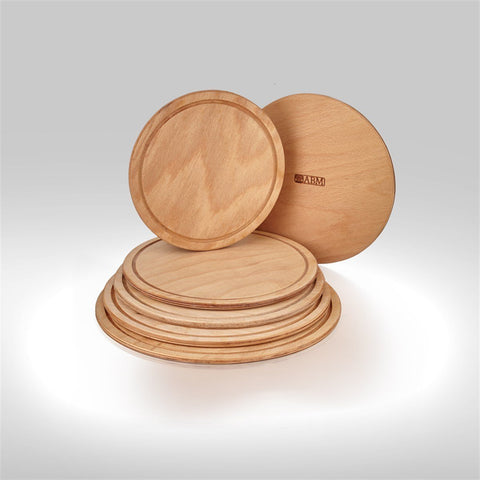 ABM Round Pizza Serving Board 55cm (A 100 55) - iFoodservice Online