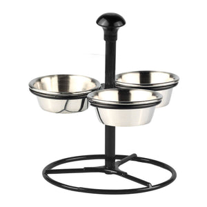 ABM Round Sauce Cup Holder 3pcs 15x18cm (A 018 02) - iFoodservice Online