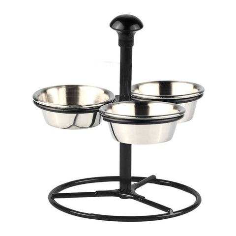 ABM Round Sauce Cup Holder 3pcs 15x18cm (A 018 02) - iFoodservice Online