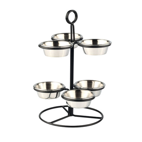 ABM Round Sauce Cup Holder 6pcs 15x25cm (A 018 01) - iFoodservice Online