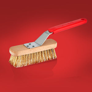 ABM Short Pizza Oven Brush With Brass Bristle 16x4.5cm (A 320BL 01) - iFoodservice Online