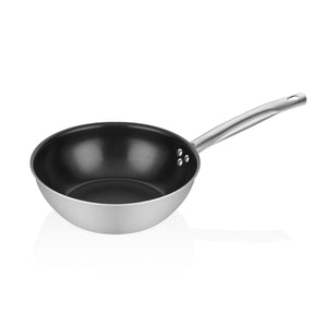 ABM Silver Star Non stick Wok Pan 28cm (A 106WK 28) - iFoodservice Online