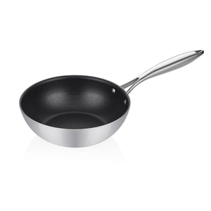 ABM Silver Star Round Elite Wok Pan 28cm (A 125WK 28) - iFoodservice Online