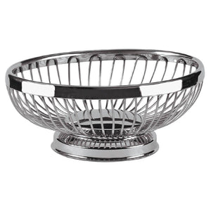 ABM Stainless Steel Oval Bread & Fruit Basket 25x18cm (A 022 02) - iFoodservice Online