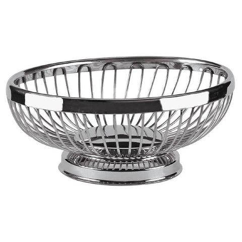 ABM Stainless Steel Oval Bread & Fruit Basket 25x18cm (A 022 02) - iFoodservice Online