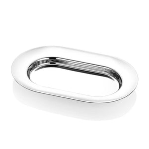 ABM Stainless Steel Oval Espresso Tray 12x19cm - Decorated 01 (A 548 01 D01) - iFoodservice Online