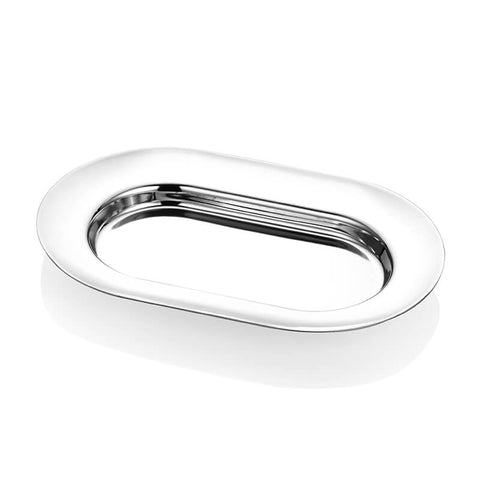 ABM Stainless Steel Oval Espresso Tray 12x19cm - PVD 01 (A 548 01 P01) - iFoodservice Online