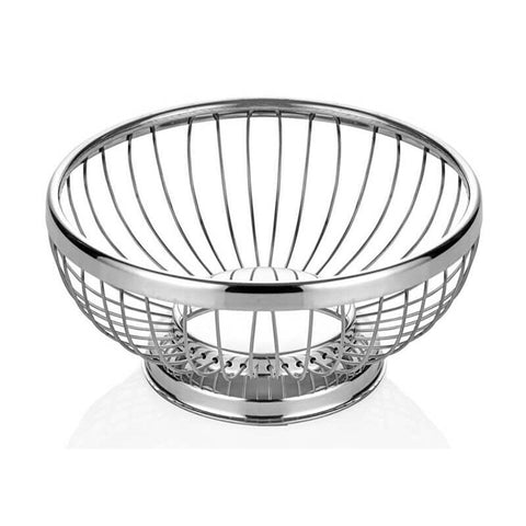 ABM Stainless Steel Round Bread & Fruit Basket 17cm (A 021 01) - iFoodservice Online