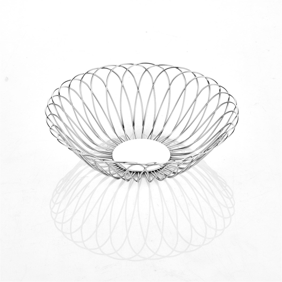 ABM Stainless Steel Round Bread & Fruit Basket 26cm (A 026 01) - iFoodservice Online