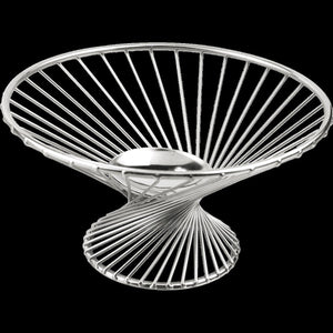 ABM Stainless Steel Round Footed Fruit Basket 20cm (A 027 01) - iFoodservice Online