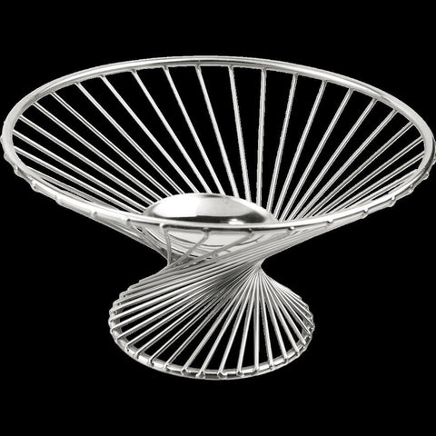 ABM Stainless Steel Round Footed Fruit Basket 20cm (A 027 01) - iFoodservice Online