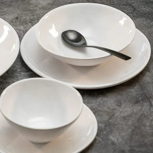 Adrier Pure White Deep plate - 25 cm Ø x 5 cm height (MODP25 - WHT) - iFoodservice Online
