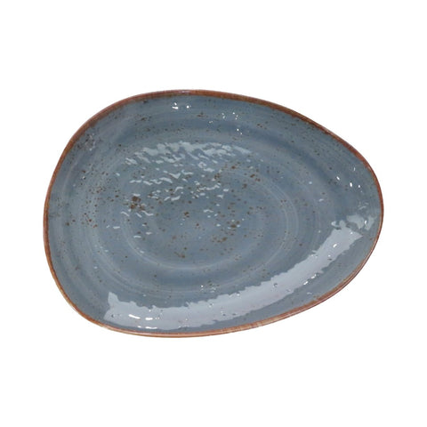 Adrier Salsa Summer Blue Egg shapped plate - 30 x 22 cm (68 - ESP3022 - BLUSLS) - iFoodservice Online