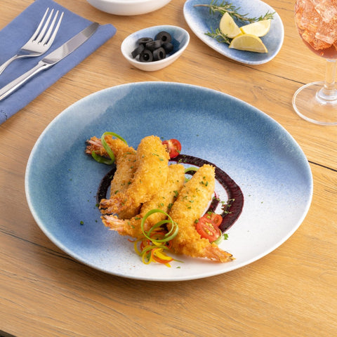 Ariane 10 5/8" Lir Porcelain Coupe Elevated Plate - 12/Case (AVCARND65111027) - iFoodservice Online
