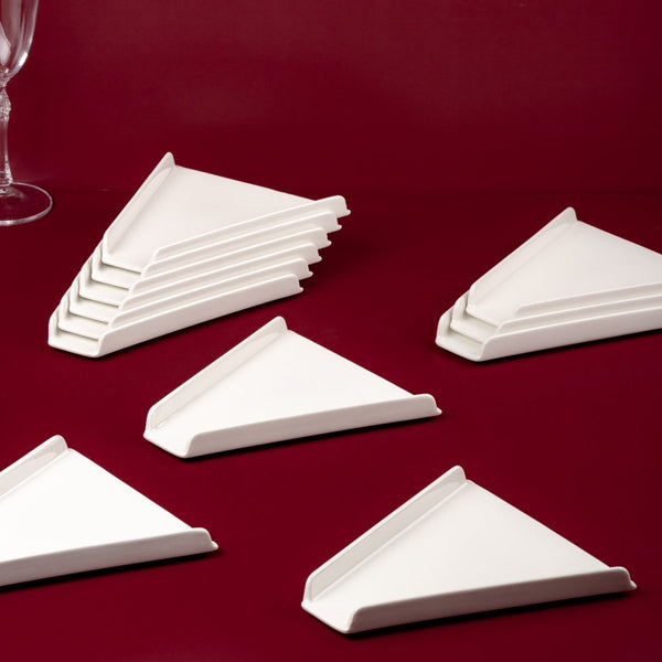 Ariane 6 8/9'' x 1 2/3'' x 7 2/5'' Slow Fast - Warm White Porcelain Hot Dog Holder - 12/Case (AOTARN000013018) - iFoodservice Online