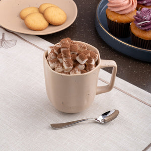 Ariane Earth 11 5/6 Oz Earth - Dark Sand Dots Porcelain Mug - 6/Case (AERARN512054035) - iFoodservice Online