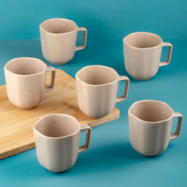 Ariane Earth 11 5/6 Oz Earth - Dark Sand Dots Porcelain Mug - 6/Case (AERARN512054035) - iFoodservice Online